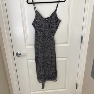 Abercrombie & Fitch Print Floral Wrap Midi Dress
